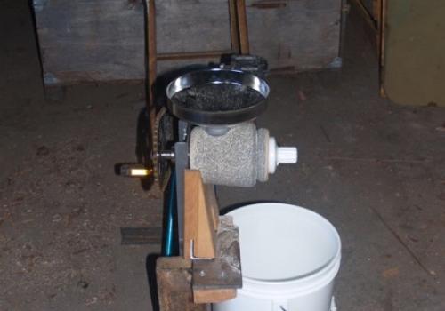 bicycle powered grain mill