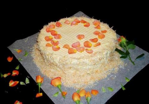 (10) 17th Birthday Cake (Orange sponge cake with creme fraiche and coconut icing), July 2009