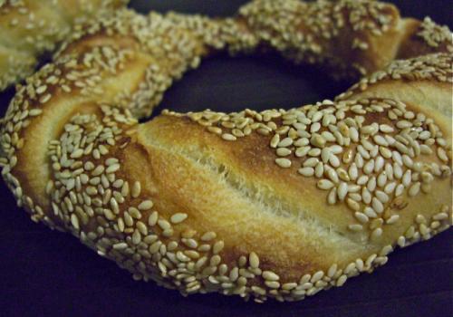 Turkish simit, sourdough version