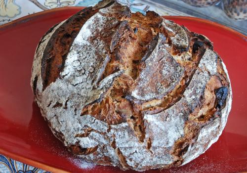 Cherry Tea 36 Hour Sourdough Miche with Cherries