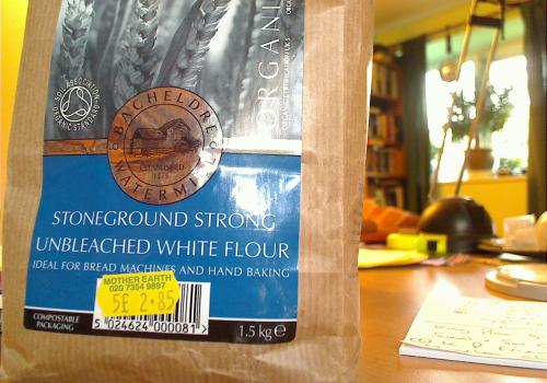 My unbleached flour (yippee!)