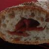 (13a) crumb of Aime Pouly's Twisted Baguette with Chinese Sausages